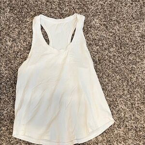Women's White Lululemon Tank Top